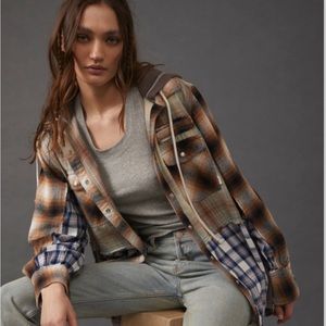 RARE NWT Free People We The Free | Blue Ridge Plaid Shacket | XS